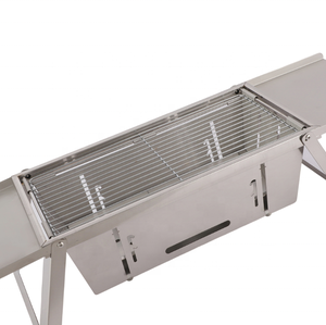 <strong>Mini</strong> Easy Assembled Folding Portable <strong>Charcoal</strong> BBQ <strong>Grill</strong> &amp; Griddle Stainless Steel Non-stick Surface for Camping Party Home - Product Image 3