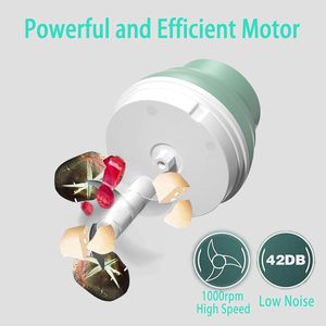 USB Charging Portable Mini Electric Kitchen Tools 100ml Eco-Friendly Plastic Garlic <b>Chopper</b> Meat Grinder <b>Vegetable</b> Masher - Product Image 3