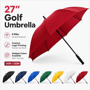 Paraguas de Golf Profesional de 27 Pulgadas, Resistente al Viento, 8 Varillas, Apertura Automática, Paraguas Grandes para Lluvia, Venta al Por Mayor con Estructura de Fibra de Vidrio - Product Image 1