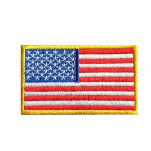 Groothandel In Voorraad Usa Magic Stick Vlag Borduurwerk Patch Eenvoudig Bevestigen Vel-Cro American Label Voor Tas Doek