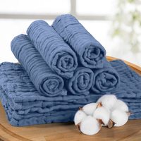 Essuie-mains en gaze de coton mousseline pour bébé Serviette de toilette pour bébé Tissu Burp