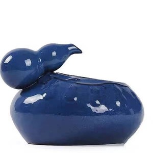 น้ำพุเซรามิกสำหรับแมว รูปทรงน้ำเต้า เครื่องให้น้ำหมุนเวียนอัตโนมัติ กระตุ้นการดื่ม ชามน้ำสำหรับสัตว์เลี้ยง - Product Image 4