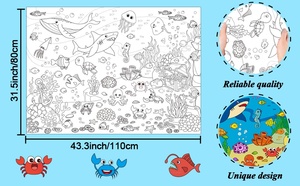 En gros, Poster de coloriage personnalisé sur le thème de <span class=keywords><strong>la</strong></span> mer, Papier <span class=keywords><strong>à</strong></span> dessin DIY en rouleau, Grande nappe, Artisanat artistique pour <span class=keywords><strong>la</strong></span> décoration murale <span class=keywords><strong>à</strong></span> <span class=keywords><strong>la</strong></span> maison et <span class=keywords><strong>à</strong></span> l'école - Product Image 4