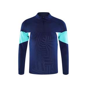 Conjunto de Chándal de Entrenamiento de Fútbol Americano para Hombre Otoño-Invierno, Sudadera Transpirable de Manga Larga con Media Cremallera, Kit de Equipo con Bloques de Color - Product Image 3