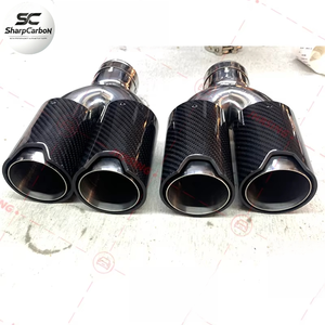 Tubo de Escape de Acero Inoxidable y Fibra de Carbono con Doble Salida de 80 mm, Puntas de Silenciador <span class=keywords><strong>M</strong></span> <span class=keywords><strong>Performance</strong></span> para <span class=keywords><strong>BMW</strong></span> <span class=keywords><strong>328i</strong></span> X6, Modificación de Punta de Silenciador para Automóvil - Product Image 6