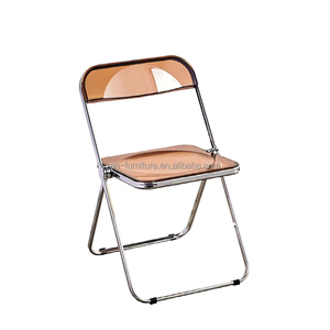AH-furnitue Wholesale Modern&Simple Plexiglass Acrylic Plastic Foldable Folding Chair for Dining Room Office