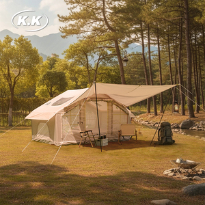 Kawagebo Kamp (KK) 10' X 7' Gonflable 6.3 ㎡   Tente de camping quatre saisons Air Glamping Oxford avec cheminée - Product Image 6