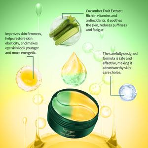 Nouveau produit en gros concombre doré double ton acide hyaluronique collagène Anti-âge raffermissant peau hydratant <span class=keywords><strong>gel</strong></span>ée <span class=keywords><strong>Gel</strong></span> masque pour les yeux - Product Image 4