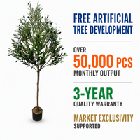 Arbre d'olivier artificiel réaliste, plante en pot artificielle, canopée naturelle, décoration intérieure pour la maison, l'hôtel, le restaurant, vente en gros OEM