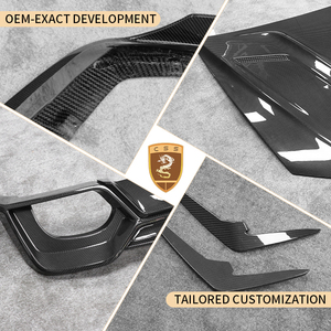 Kit carrosserie en fibre de carbone style PAK pour <span class=keywords><strong>Audi</strong></span> RS6 C8 : Lame avant, diffuseur arrière, capot, jupes latérales, spoiler - Product Image 6