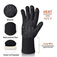 Gants de barbecue une pièce gants de four résistants aux hautes températures 500 800 degrés ignifuges pour barbecue isolation thermique gants pour micro-ondes