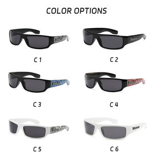 Gafas de Sol VINTROS Rectangulares, Gruesas, Estilo <span class=keywords><strong>Gangsta</strong></span>, Montura de PC Blanca y Negra, Lentes Oscuras con Protección UV400, Logotipo Personalizado, Unisex, Chicano - Product Image 4