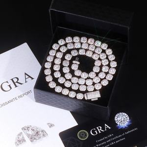 Cadena de Tenis Grande Yu Ying de 8 mm de Ancho, Plata S925 con Incrustaciones de Diamantes Moissanite VVS, Eslabones de Cadena para Hombres Estilo Hip Hop - Product Image 5