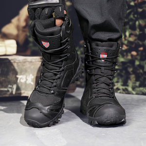 Nouvelles Bottes Tactiques Hommes Noires en Microfibre Taille 39-46 pour Camping, <span class=keywords><strong>Chasse</strong></span>, Entraînement et Activités de Plein Air – Modèle Désert AS33 5AA UZMK - Product Image 6