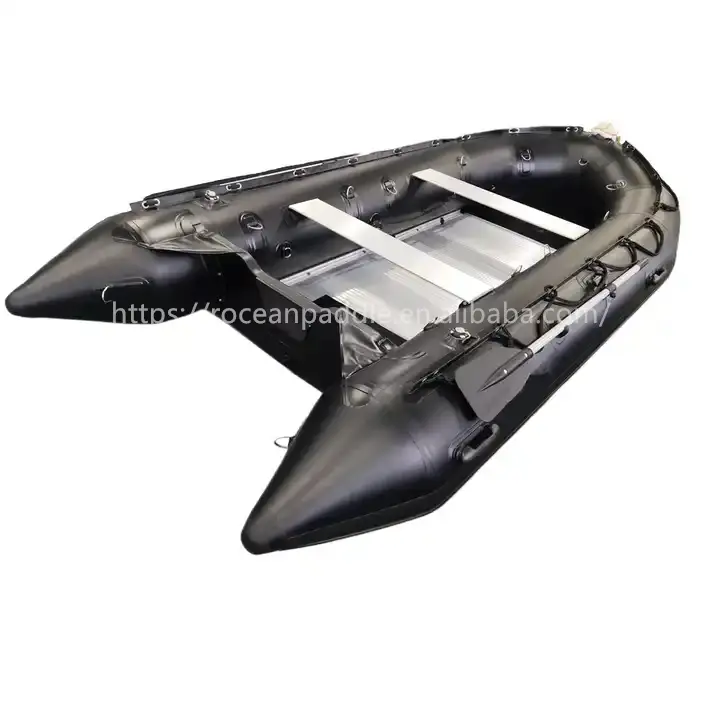 Chinois Mini 2.3m 3m 4m 4.5m 5m petit navigateur en aluminium rigide 3 4 personnes noir Hydro Force ponton bateau gonflable à vendre