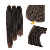 Cheveux synthétiques pour tresses, extensions de dreadlocks douces, ombrées, faux locs, tresses au crochet