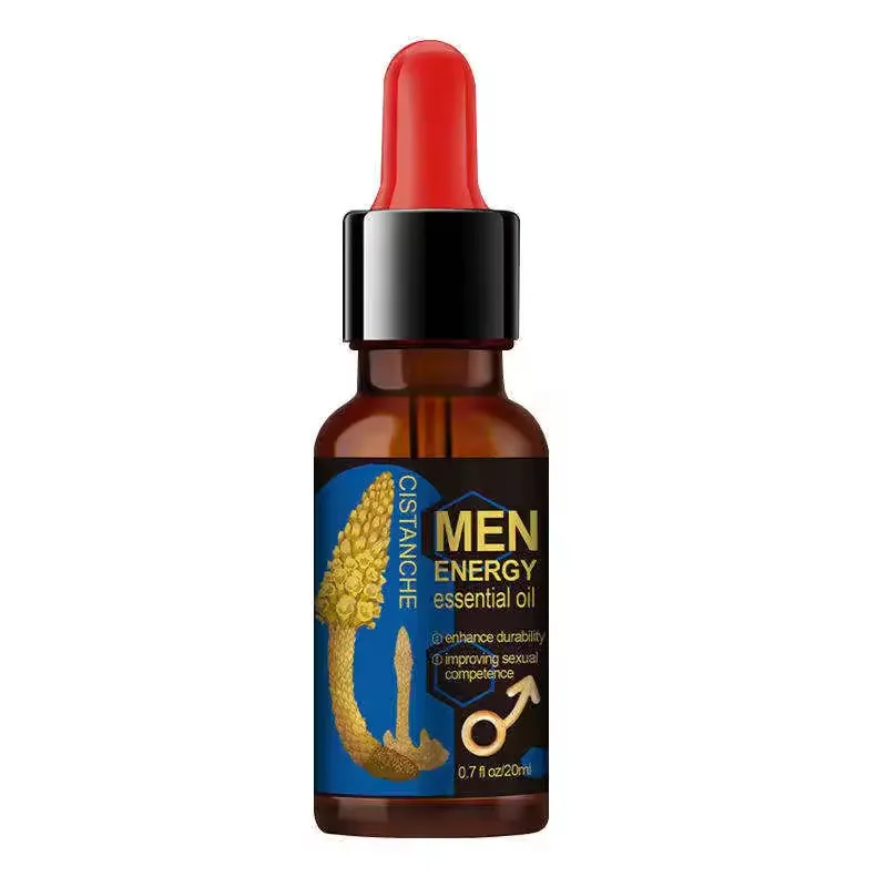 Aceite esencial de masaje para hombre de 20ml al por mayor, aceite energético para hombre con retraso aumentado, aceite esencial de energía orgánico para uso en zonas privadas para hombre