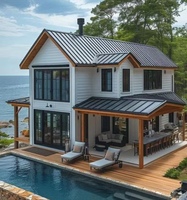 Maison préfabriquée en Chine, maisons insulaires, resort de Bali, bungalow de vacances avec piscine pour lune de miel