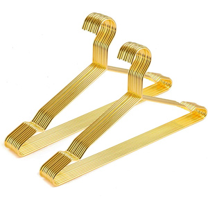 Golden Metal Multifunction <b>Clothes</b> Shirts Hanger with Groove Strong Bearing Capacity 40cm X 20cm Gold-plated Coats Suit Rack - Product Image 1