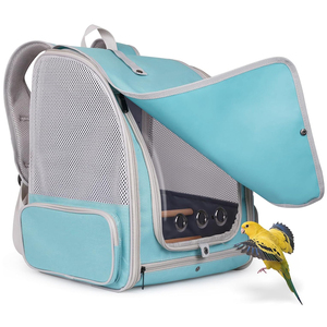 Bird Carriers <b>Backpack</b> with Perch Food Bowl Tray for Parrots Lovebirds <b>Small</b> Animals Outdoor Travel Pet Cage Carriers <b>Backpack</b> - Product Image 2