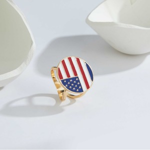 Independence Day Flag Scarf Clip Alloy Silk Screen Printing Modern Style Display Accessory - Product Image 3