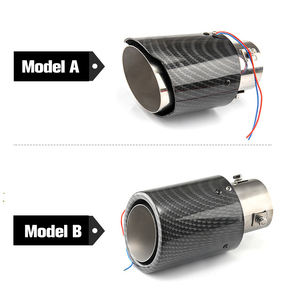 Silenciador de Escape de Coche Modificado Estilo Deportivo con Luz LED de Llama de Fuego Roja y Azul, Punta de Tubo de 35mm~62mm, Ajuste Trasero Universal - Product Image 5