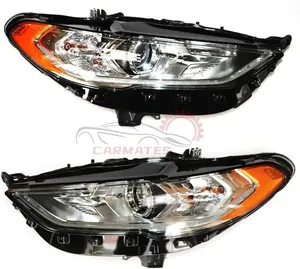 ไฟหน้าฮาโลเจนสําหรับ 2017 2018 2019 Ford Fusion ไฟหน้าโปรเจคเตอร์ W/LED DRL FO2502350 FO2503350