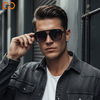 Lunettes de soleil TWOOO T1690, style rétro classique transfrontalier, monture carrée à double barre, tendance mode urbaine, protection UV400, logo personnalisé