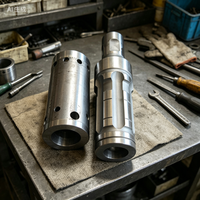 Piston et chemise de cylindre de marteau DTH haute précision 55A pour équipement de forage dans les applications minières