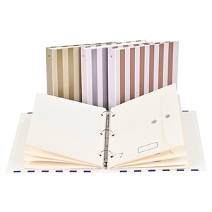 מחברת כריכה עם <span class=keywords><strong>4</strong></span> טבעות, דפי נייר ניתנים להתאמה אישית בגודל A4 עם כיס כפול פנימי, יומן דפים נשלפים, תיקיית קבצים, מארגן מסמכים, נייר בהתאמה אישית - Product Image 1