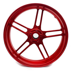 Ruedas forjadas Cóncavo Anodizado Rojo 36 Pulgadas Rueda Freno de disco Wildfire Modificado Delantero Trasero Llantas de rueda de motocicleta - Product Image 1