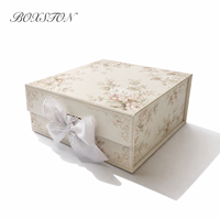 Boîte cadeau pliable portable imperméable personnalisée avec laminage mat, gaufrage, doublure en éponge, emballage en carton rigide de luxe
