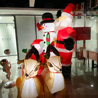Décoration de Noël d'intérieur et d'extérieur, bonhomme de neige gonflable avec lumières LED, Père Noël gonflable, décoration de Noël