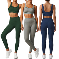 Nouveauté : Ensemble de yoga 2 pièces pour femme, taille élastique, imprimé, en Spandex/Nylon, idéal pour le fitness, la gym et les activités sportives