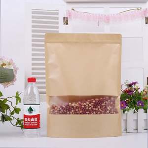 Bolsa de Papel Kraft Reciclable Personalizada al por Mayor con Cierre Zip y Ventana Transparente, Logotipo y Color Personalizados para Alimentos y Snacks - Product Image 5