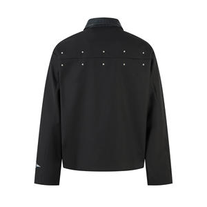 Chaqueta Gótica <span class=keywords><strong>para</strong></span> Hombre Otoño 2025, Estilo Urbano de Marca Moderna, <span class=keywords><strong>Cierre</strong></span> de Cremallera, Diseño Americano con Espinas <span class=keywords><strong>para</strong></span> Invierno - Product Image 3