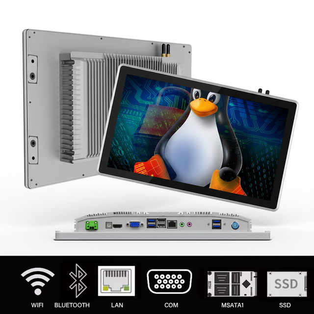 Industrial 12.1Inch 1920x1080 64GB PanelPC 10-Point Touch Fanless Mini PC IP65 Rated Intel-based Edge Computing Box 1 Year
