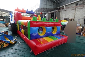 Lilytoys nuevo diseño coche Tema 5K inflables pequeño Mega Run rebote obstáculo inflable carrera de obstáculos para niños - Product Image 3