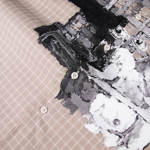 Camisa de Franela a Cuadros Personalizada con Bordado, de Manga Corta, Cuello Camisero, 100% Algodón para Hombre - Product Image 6
