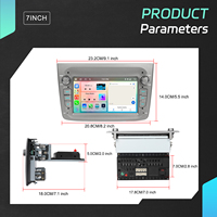 Podofo 7 ''Android Car Radio Wireless CarPlay/Android Auto Electronics GPS WIFI FM RDS DVR para Alfa Romeo MITO 2008-2016 OEM/ODM