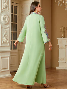 Muslim Eid <b>Dress</b> for <b>Women</b> Embroidery Abaya Party Caftan Robe Jalabiya Ramadan Morocco Dubai <b>Kaftan</b> Islam 2025 Vestidos Largos - Product Image 6