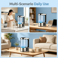 Bouilloire à eau hydrogénée en verre borosilicate de grande capacité 2L, ODM OEM, 0,8-1,2 ppm, soulagement de la fatigue, détoxification, machine à eau hydrogénée