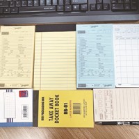 Carnet de commandes thermique autocopiant Glue-Top CK-LING NCR 80x80mm, bloc de factures 3 feuillets, 100% pâte de bois vierge, impression numérique