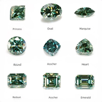 Bijouterie Colliers Bagues Boucles d'oreilles Diamants verts lâches Pierre de Moissanite