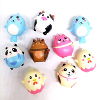 Jouet d'évent de décompression pour enfants Squeeze Squishy Slow Rebound Popcorn Fries Hamburger Donut Ball pour 5-7 ans en EVA PU
