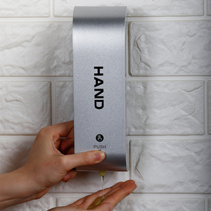 Distributeur manuel de <span class=keywords><strong>savon</strong></span> liquide mural de ml, avec vis, noir mat, pour salle de bains, vente en gros - Product Image 4