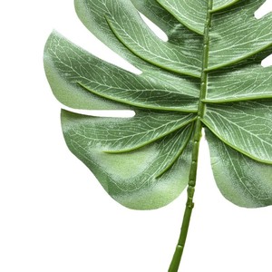 Usine de fleurs artificielles Meiyu Craft, feuilles de Monstera artificielles en plastique vert, brun, rouge, décoration de la maison, accessoires de mariage - Product Image 5