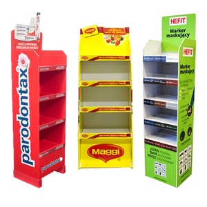 Factory Price Eco-Friendly Foldable Compartments Storage Cardboard Custom Display <b>Boxes</b> for Retail Floor Stand Promotion - Product Image 2