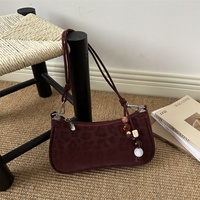 Sac à bandoulière mini pour femme en cuir PU imprimé léopard, avec une seule bandoulière, doublure en polyester, sac à main rétro