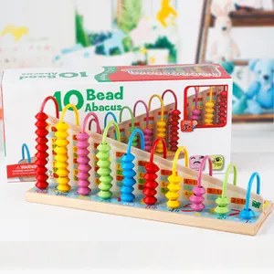 Bambini Precoce Educativo Insegnamento <span class=keywords><strong>di</strong></span> Matematica Giocattoli 10 Perlina Colorata IQ Intelligente <span class=keywords><strong>di</strong></span> Legno Soroban Abaco - Product Image 1